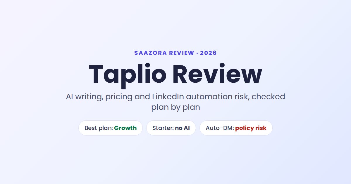 Taplio Review 2026: AI Writing, Pricing, Risks & Verdict