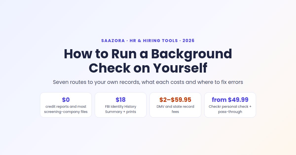 How to Run a Background Check on Yourself (2026)