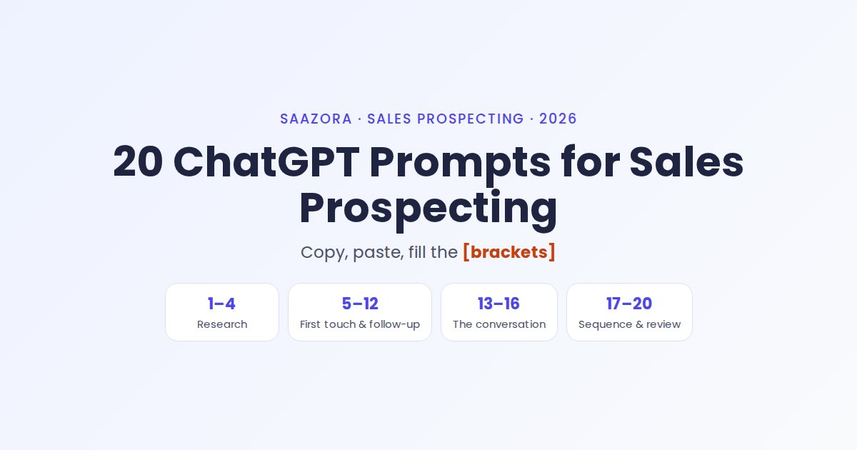 20 ChatGPT Prompts for Sales Prospecting (Copy & Paste)