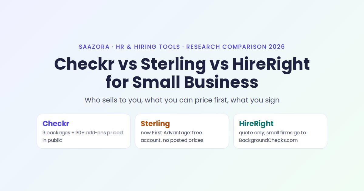Checkr vs Sterling vs HireRight for Small Business (2026)