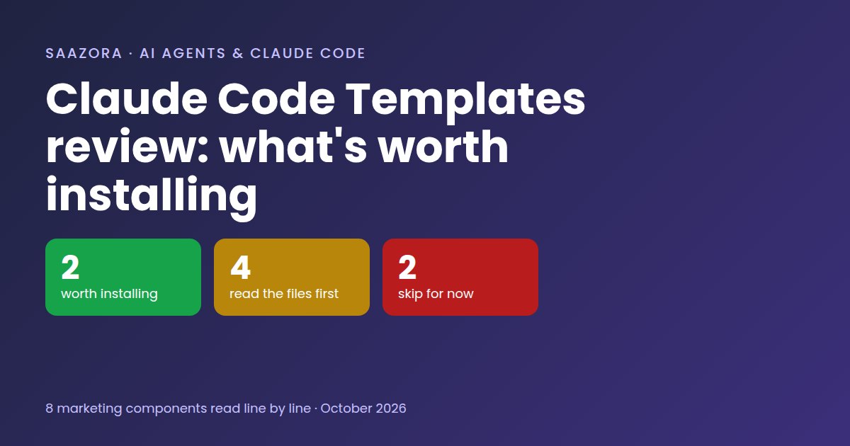 Claude Code Templates Review: What's Worth Installing