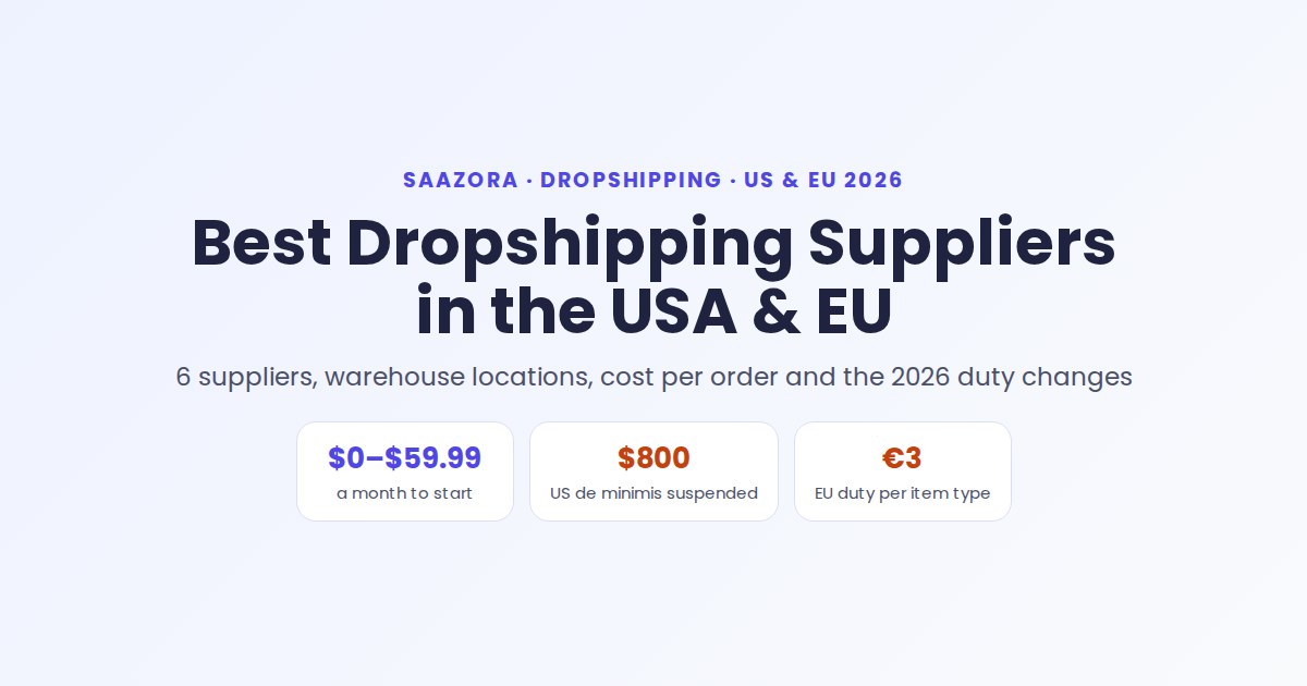 Best Dropshipping Suppliers in the USA & EU (2026)