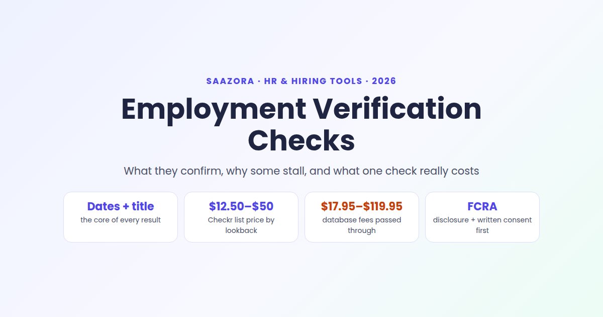Employment Verification Check: Cost, Time and What It Shows