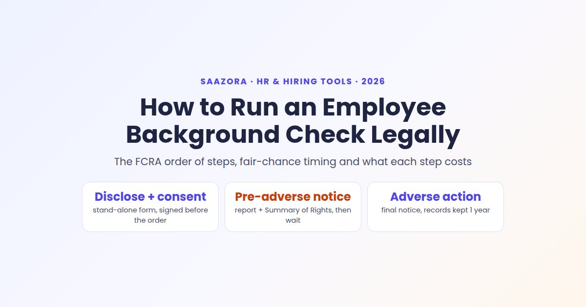 How to Run an Employee Background Check Legally (FCRA Steps)