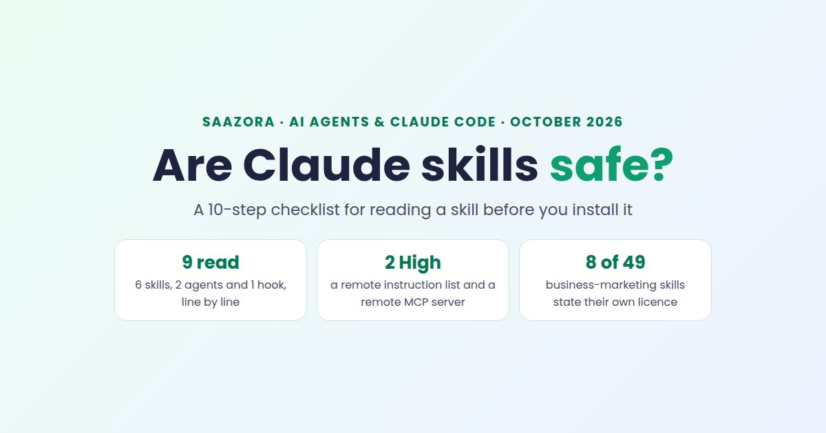 Are Claude Skills Safe? How to Vet One Before You Install