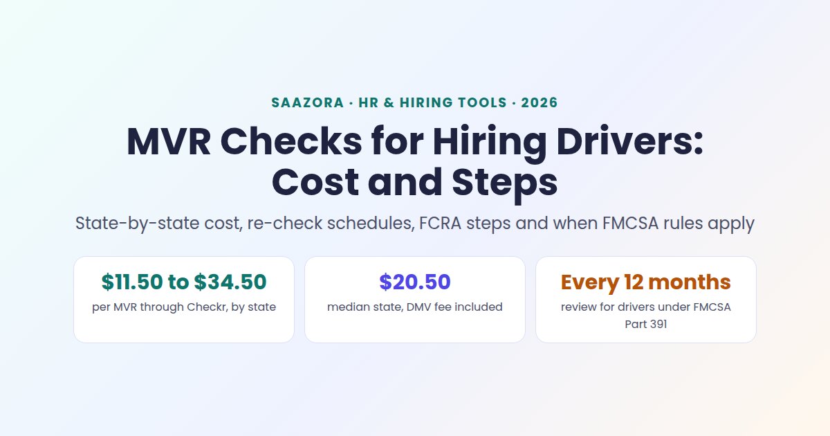 MVR Check Cost for Hiring Drivers: Fees and Steps (2026)