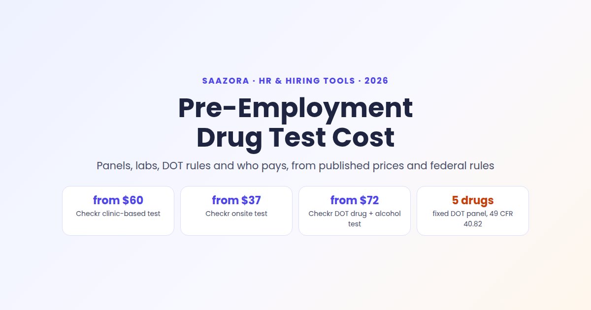 Pre-Employment Drug Test Cost (2026): Panels and Who Pays