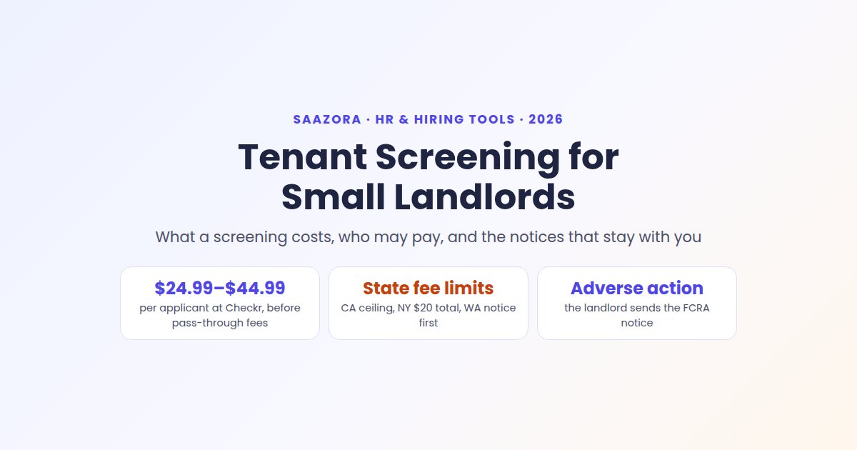 Tenant Screening for Small Landlords: Cost and Rules (2026)