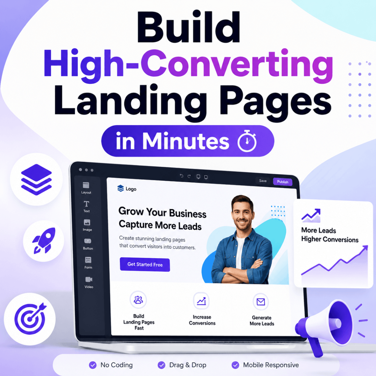 Build Landing Pages Online Fast | No Code Builder